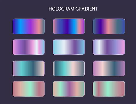 Holographic Color Gradient Set Collection Design Element 6895343 Vector
