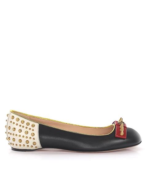 Gucci Leather Classic Ballet Flats In Black Lyst