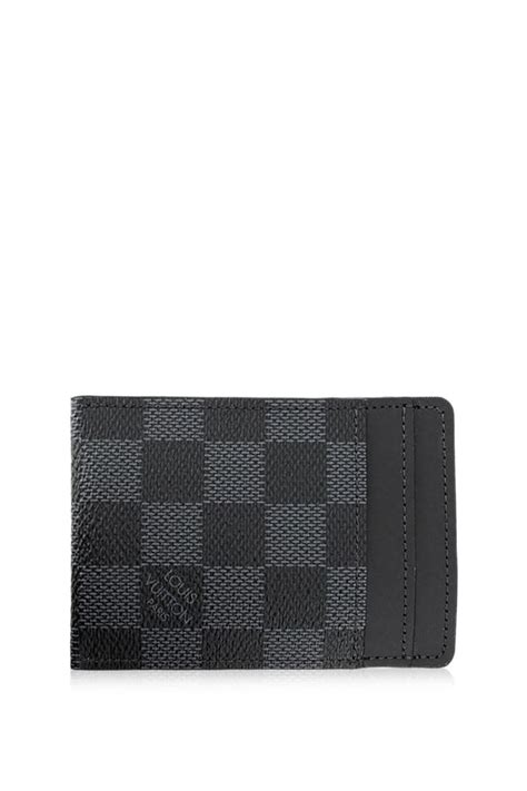 Louis vuitton card holder wallet. Louis Vuitton Canvas Pince Card Holder Damier Graphite Bill Wallet in Black for Men - Lyst