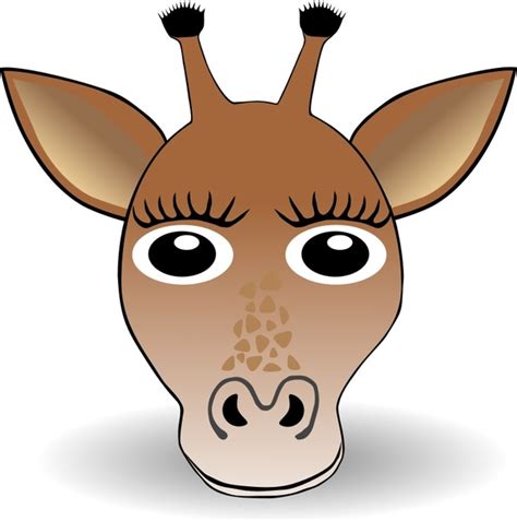 Funny Giraffe Face Cartoon Free Vector In Open Office Drawing Svg