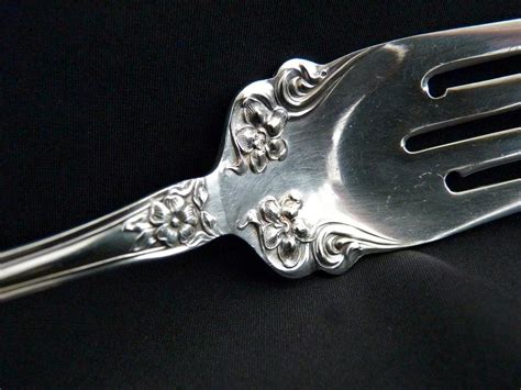 Antique Silver Cold Meat Fork Arbutus Wm Rogers C 1908 From