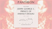 John George I, Prince of Anhalt-Dessau Biography - Prince of Anhalt ...