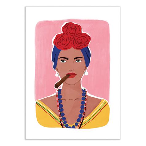 Affiche Dart Portrait De Femmes La Cubana Maja Tomljanovic