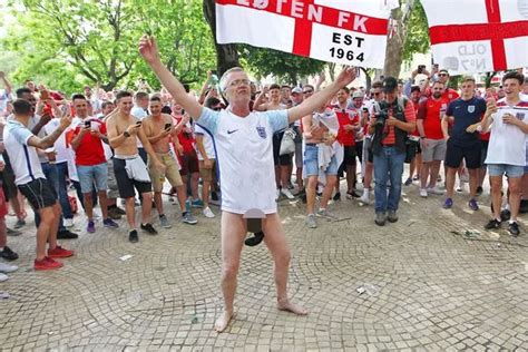 England Fan At Euro 2016 Reveals Way Too Much As He Dances In The Street Ahead Of Slovakia Match