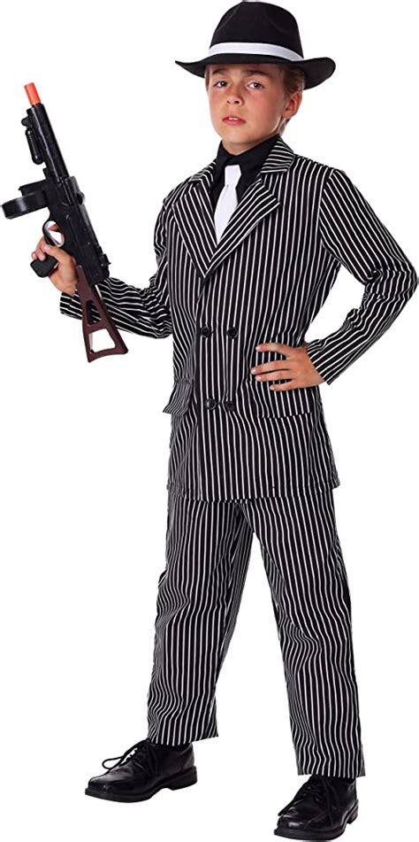 Gangster Costume Adult 20s Mobster Suit Al Capone Halloween Fancy Dress
