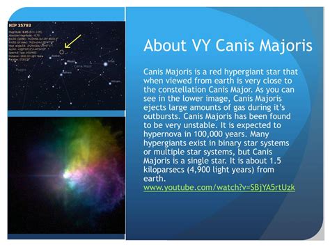 Ppt Vy Canis Majoris Powerpoint Presentation Free