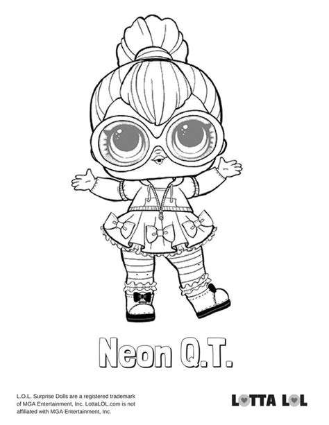 Fashion dolls lol surprise omg look completely new. Neon QT Malvorlagen Lotta LOL - LOL Surprise! Series 2 ...