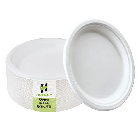 Buy Homegy Pack Of Super Rigid Disposable Paper Plates Eco