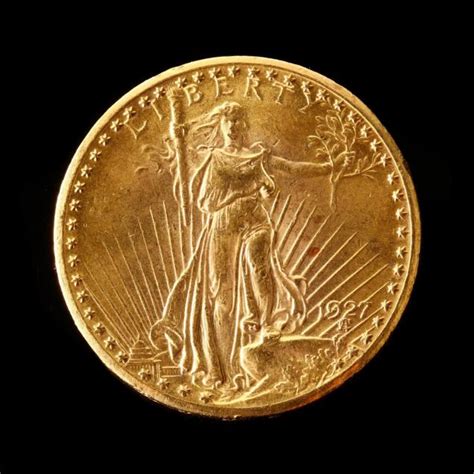 1927 St Gaudens 20 Gold Double Eagle Lot 255 The Estate Of The