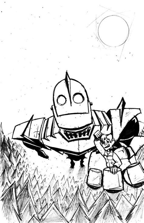 iron giant and hogarth | Coloring pages, The iron giant, Art