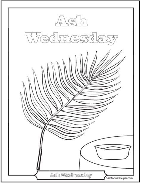 Ash Wednesday Childrens Coloring Pages