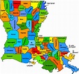 Map Of Louisiana Parishes And Major Cities - Campus Map