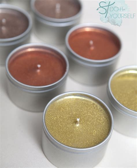 How To Make Diy Glitter Tin Candles ~ Its Super Easy