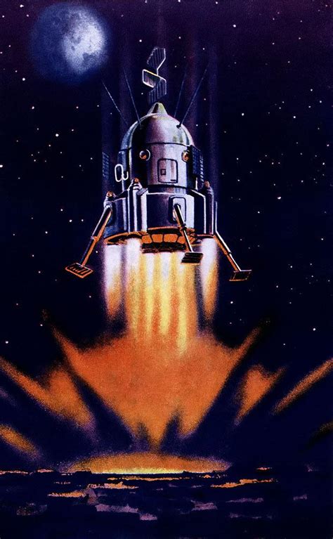 Andrei Sokolovs Illustration Of Ussrs Luna 9 Probe Landing On The