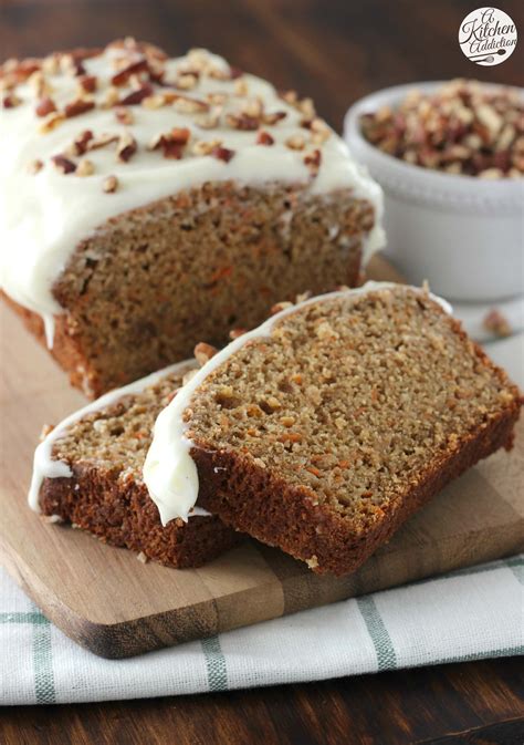 And once that gluten forms, working it — by mixing the pie crust dough, then rolling it out — increases gluten's strength and decreases the resulting crust's tenderness. Carrot Cake Quick Bread with Cream Cheese Frosting - A Kitchen Addiction