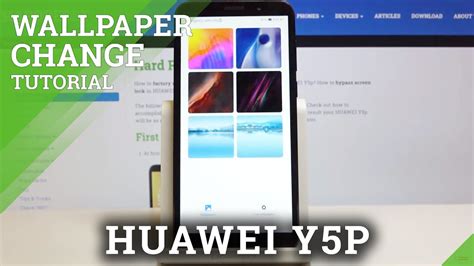 How To Change Wallpaper In Huawei Y5p Set Up Wallpaper Youtube