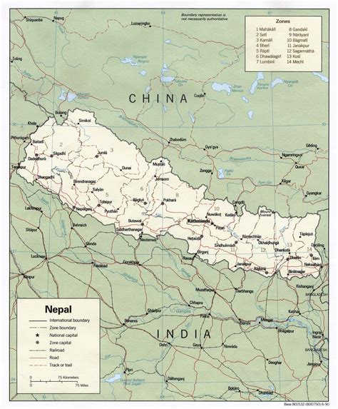 Detailed Political And Administrative Map Of Nepal Nepal Detailed