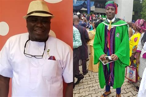 comedian gbenga adeyinka celebrates son who just graduated from university photos