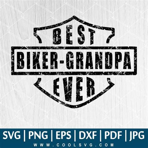 Best Biker Grandpa Ever Svg Fathers Day Svg Grandpa Svg