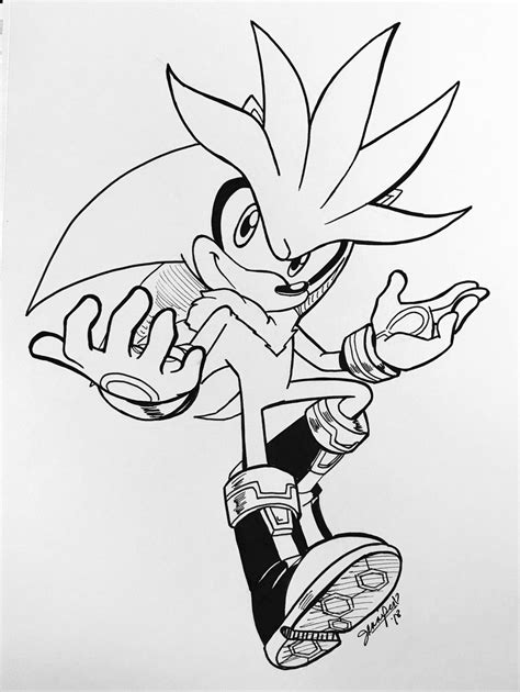 Silver Sonic Coloring Pages Sonic Generations Silver