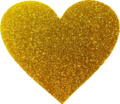 Abstract Heart Of Golden Glitter Sparkle Photo 242 Transparent