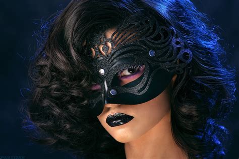 Masked Beautiful Girl Glamour Shots