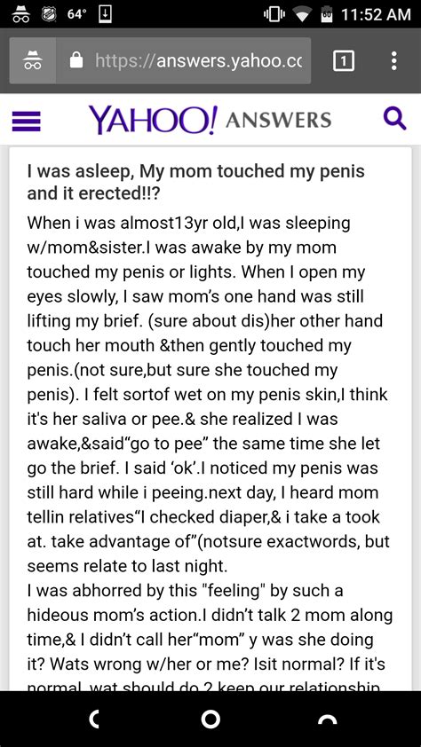 mom saw my dick