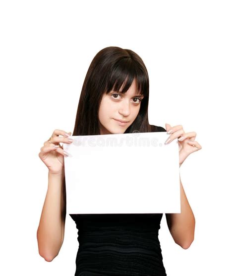Girl And Blank Stock Photo Image Of Person Presentation 7801214
