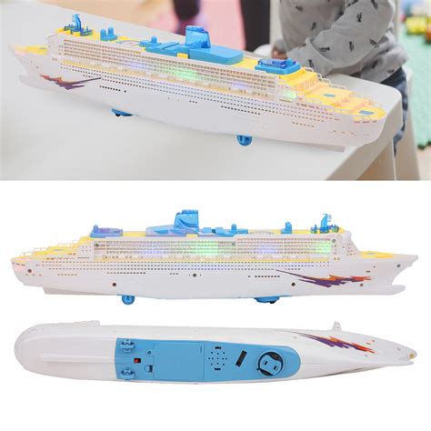 Ymiko Boat Toyelectric Music Ship Boat Toy Highly Simulation Boat Toy