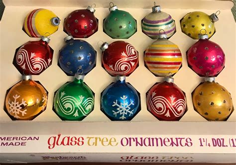 Vintage Glass Tree Ornaments Woolworths Glass Ball Ornaments
