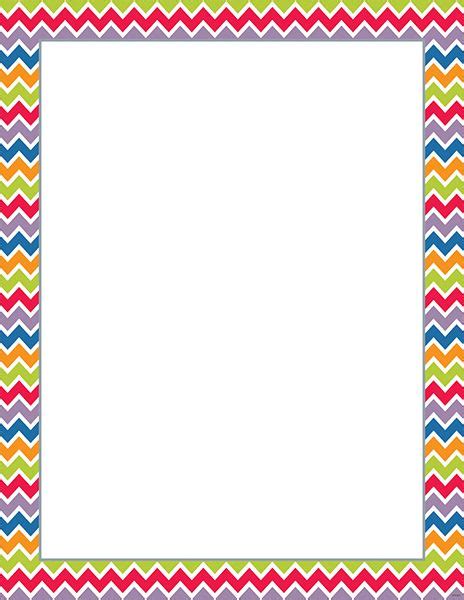 The borders are available as an image (gif, jpg, and png formats) and a printable pdf file. Chevron Blank Poster Chart (CTP0172) Add pizzazz with this ...