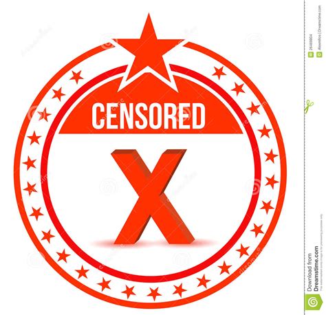 Diseño Rojo De La Ilustración Del Sello Del Censor Ilustración Del Vector Ilustración De