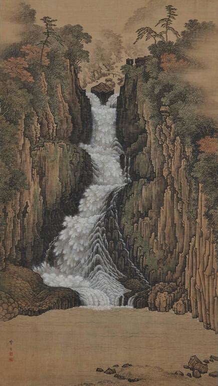 Sugitani Sessho Nachi Falls Japanese Scroll Painting