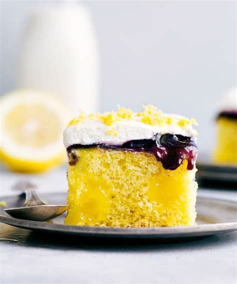 Lemon Blueberry Poke Cake Punchfork
