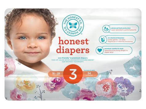 Honest Baby Diapers Rose Blossom Size 3 136 Count See This Great