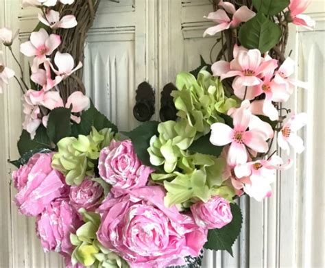 Diy Tissue Paper Flower Wreath ~ Hallstrom Home