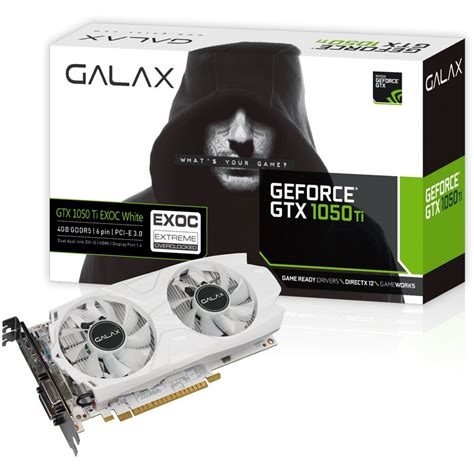 Placa De Vídeo Galax Nvidia Geforce Gtx 1050 Ti Exoc White Dual 4gb