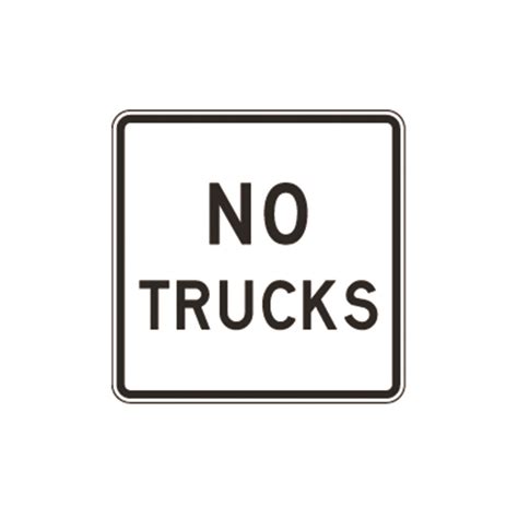 No Trucks Sign R5 2a Traffic Safety Supply Company