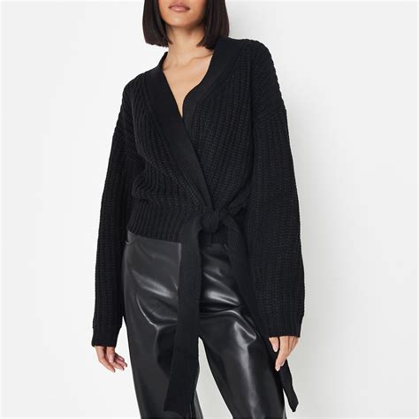 Missguided Tall Wrap Tie Knit Cardigan Cardigans House Of Fraser