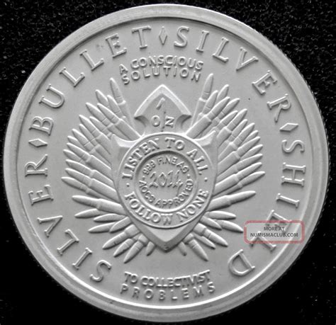 2014 Silver Bullet Silver Shield 1 Oz 999 Silver Arise Round Bu