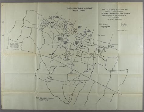 Lot OMAHA BEACH TOP SECRET D DAY MAPS AND ORDERS FOR THE 1ST