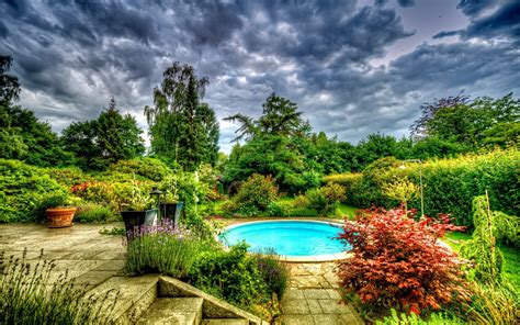 Garden After A Rain Full Hd Wallpaper And Background Image 2560x1600