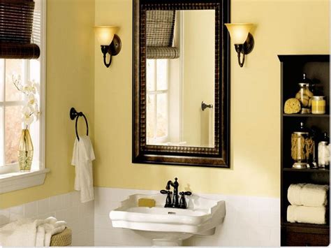 Colorful bathrooms that use bold colors are all the rage. Small Bathroom Paint Colors Ideas: Best Wall Color For Small Bathroom Yellow 05 - Small Room ...