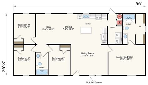 4 Bedroom Double Wide Home Design Ideas