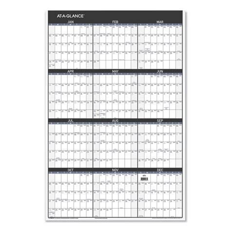 Two Sided Yearly Erasable Wall Planner By At A Glance® Aagpm26x28