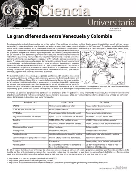 La Gran Diferencia Entre Venezuela Y Colombia