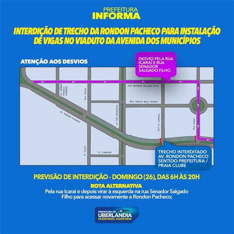 Interdição Parcial De Trânsito Na Avenida Rondon Pacheco Neste Domingo 26 Portal Da