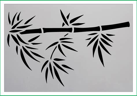 Bamboo Tree And Leaves Print Mylar Stencil 190 Micron Mylar A4 Etsy