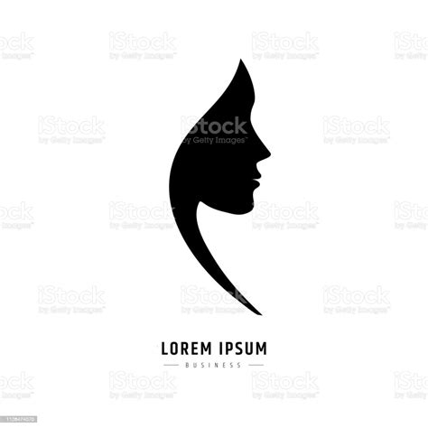 標誌婦女的臉美容美髮或程式的頭髮化妝品或美髮師向量圖形及更多人圖片 Istock