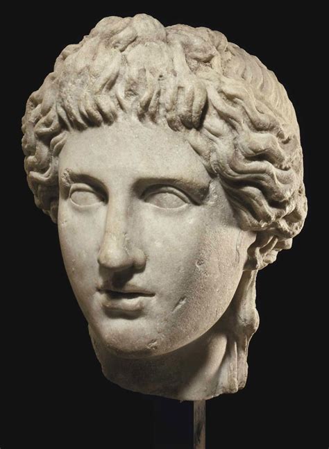 A Roman Marble Head Of Apollo Circa 1st 2nd Century Ad Roman